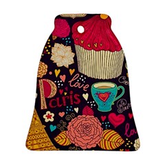 Cute Colorful Doodles Colorful Cute Doodle Paris Bell Ornament (two Sides)