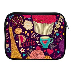 Cute Colorful Doodles Colorful Cute Doodle Paris Apple Ipad 2/3/4 Zipper Cases by Nexatart