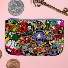 Hipster Wallpaper Pattern Large Coin Purse by Nexatart