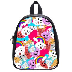 Cute Cartoon Pattern School Bags (small)  by Nexatart