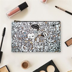 Cute Doodles Cosmetic Bag (medium)  by Nexatart