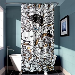 Cute Doodles Shower Curtain 36  X 72  (stall)  by Nexatart