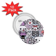 Kawaii Graffiti And Cute Doodles 1 75  Buttons (10 Pack) by Nexatart