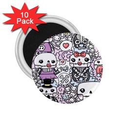 Kawaii Graffiti And Cute Doodles 2 25  Magnets (10 Pack)  by Nexatart