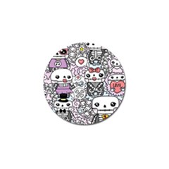 Kawaii Graffiti And Cute Doodles Golf Ball Marker (4 Pack) by Nexatart