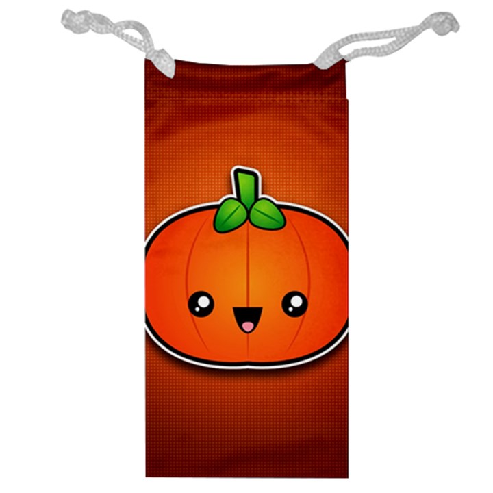 Simple Orange Pumpkin Cute Halloween Jewelry Bag