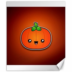 Simple Orange Pumpkin Cute Halloween Canvas 20  X 24   by Nexatart