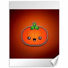 Simple Orange Pumpkin Cute Halloween Canvas 36  X 48   by Nexatart