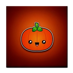 Simple Orange Pumpkin Cute Halloween Face Towel by Nexatart