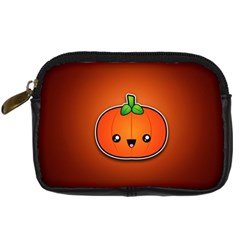 Simple Orange Pumpkin Cute Halloween Digital Camera Cases by Nexatart