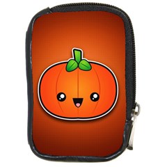 Simple Orange Pumpkin Cute Halloween Compact Camera Cases by Nexatart