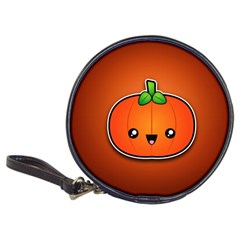 Simple Orange Pumpkin Cute Halloween Classic 20-cd Wallets by Nexatart