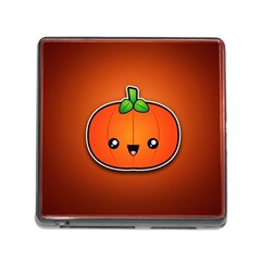 Simple Orange Pumpkin Cute Halloween Memory Card Reader (square) by Nexatart