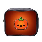 Simple Orange Pumpkin Cute Halloween Mini Toiletries Bag 2-Side Front