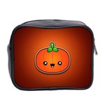 Simple Orange Pumpkin Cute Halloween Mini Toiletries Bag 2-Side Back