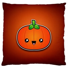 Simple Orange Pumpkin Cute Halloween Standard Flano Cushion Case (two Sides) by Nexatart