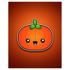 Simple Orange Pumpkin Cute Halloween Drawstring Bag (small) by Nexatart