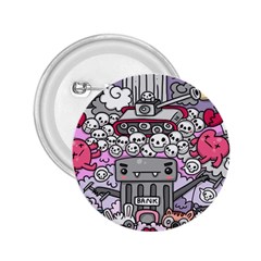 0 Sad War Kawaii Doodle 2 25  Buttons by Nexatart