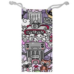 0 Sad War Kawaii Doodle Jewelry Bag by Nexatart