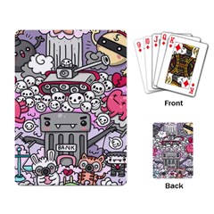 0 Sad War Kawaii Doodle Playing Card by Nexatart