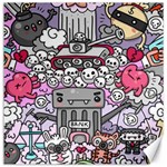 0 Sad War Kawaii Doodle Canvas 16  x 16   15.2 x15.41  Canvas - 1