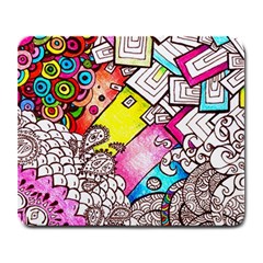 Beautiful Colorful Doodle Large Mousepads by Nexatart