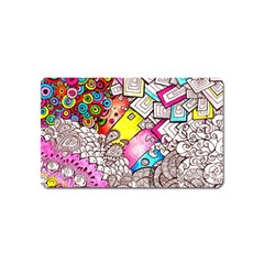 Beautiful Colorful Doodle Magnet (name Card) by Nexatart