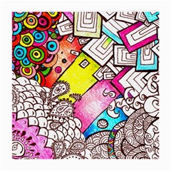 Beautiful Colorful Doodle Medium Glasses Cloth by Nexatart