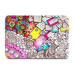 Beautiful Colorful Doodle Plate Mats by Nexatart