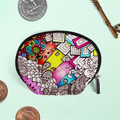 Beautiful Colorful Doodle Accessory Pouches (small)  by Nexatart