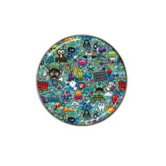 Colorful Drawings Pattern Hat Clip Ball Marker (4 Pack) by Nexatart