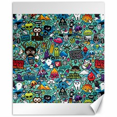 Colorful Drawings Pattern Canvas 11  X 14   by Nexatart