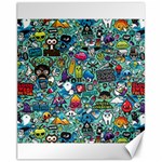 Colorful Drawings Pattern Canvas 11  x 14   10.95 x13.48  Canvas - 1