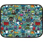 Colorful Drawings Pattern Fleece Blanket (Mini) 35 x27  Blanket