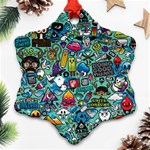 Colorful Drawings Pattern Ornament (Snowflake) Front