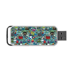 Colorful Drawings Pattern Portable Usb Flash (two Sides) by Nexatart