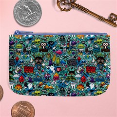 Colorful Drawings Pattern Large Coin Purse by Nexatart