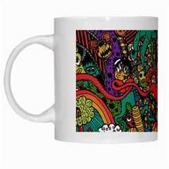 Monsters Colorful Doodle White Mugs by Nexatart