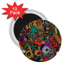 Monsters Colorful Doodle 2 25  Magnets (10 Pack)  by Nexatart