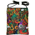 Monsters Colorful Doodle Shoulder Sling Bags Front