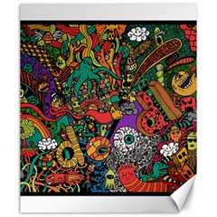 Monsters Colorful Doodle Canvas 20  X 24   by Nexatart