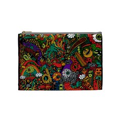 Monsters Colorful Doodle Cosmetic Bag (medium)  by Nexatart