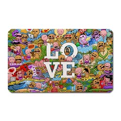 Doodle Art Love Doodles Magnet (rectangular) by Nexatart