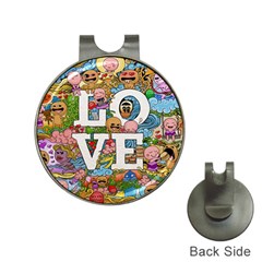 Doodle Art Love Doodles Hat Clips With Golf Markers by Nexatart