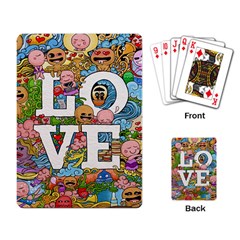 Doodle Art Love Doodles Playing Card by Nexatart