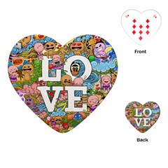 Doodle Art Love Doodles Playing Cards (heart)  by Nexatart