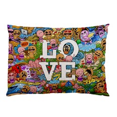 Doodle Art Love Doodles Pillow Case by Nexatart