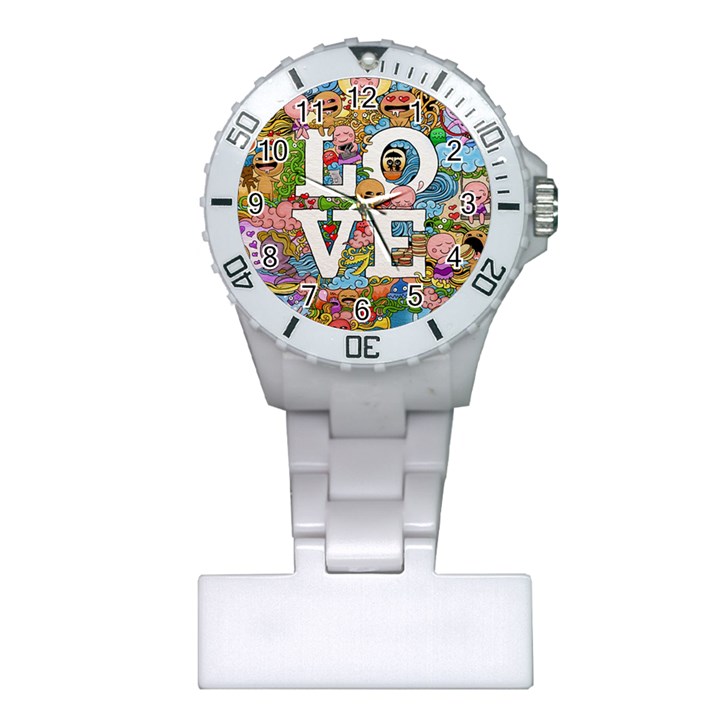 Doodle Art Love Doodles Plastic Nurses Watch