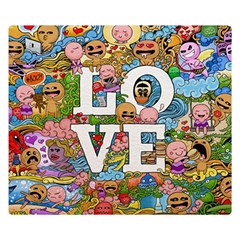 Doodle Art Love Doodles Double Sided Flano Blanket (small)  by Nexatart