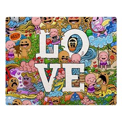 Doodle Art Love Doodles Double Sided Flano Blanket (large)  by Nexatart